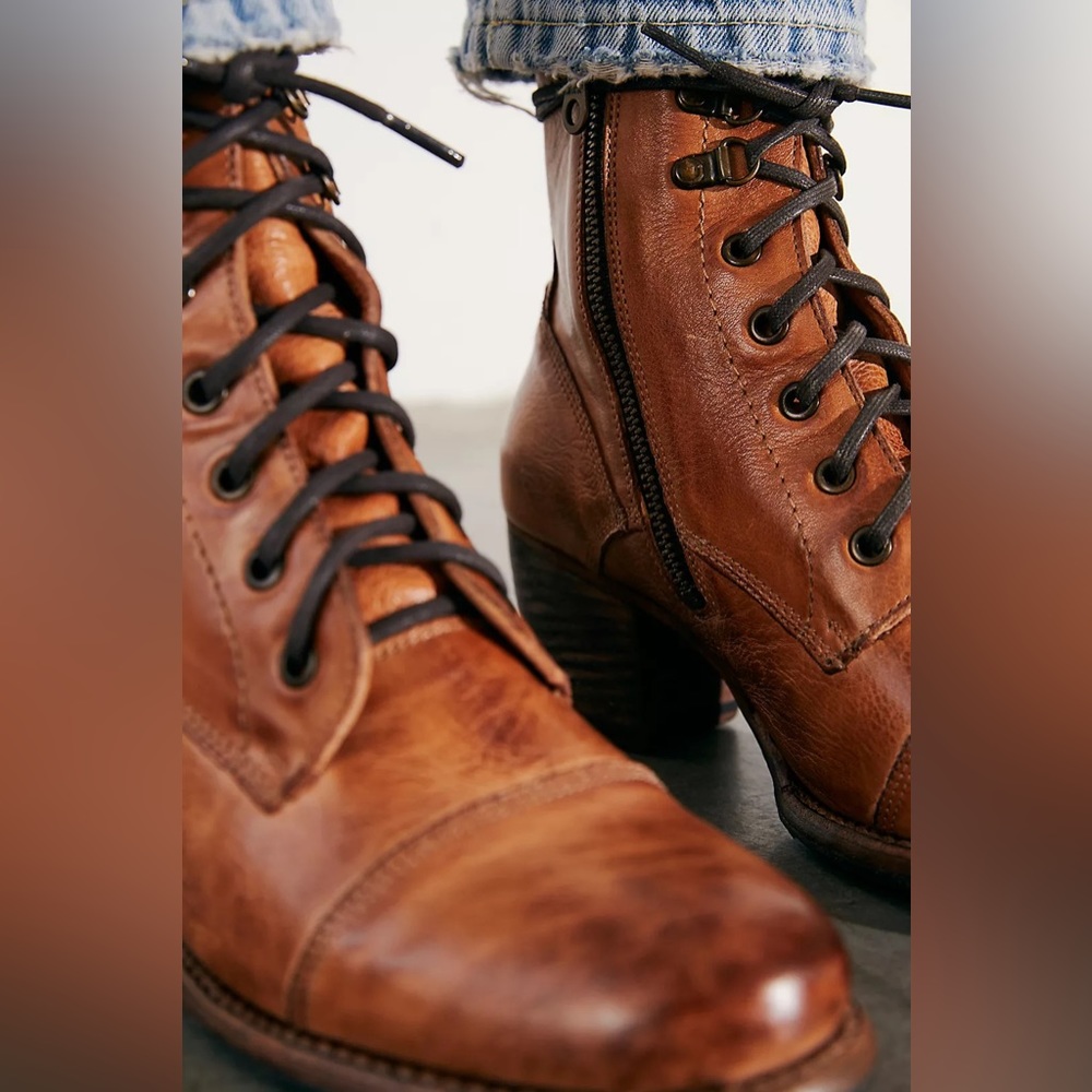 Bedstu Boot Lace Up Tan Rustic Size 11 - image 5